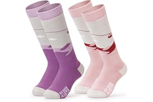 ‎OUTDOORMASTER OutdoorMaster Ski Socken, Snowboard Socken für Jungen & Mädchen, Thermal Winter Warm & Atmungsaktiv, Über der Kalb