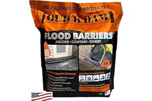 Quick Dam- Barriera contro gli allagamenti, si attiva con l’acqua, lunghezza 3 m, confezione da un pezzo, QD65-2