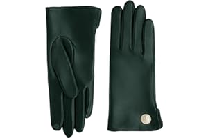GLOVE STORY Gants Cuir d'Agneau pour Femme avec Doublure 100% Soie - Gants Ecran Tactile Matière Élégante, Douce et Confortable - Gants d'Hiver Chaud Femme Fabrication Artisanale
