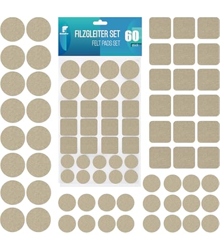 VABNEER Viltglijders, 15 mm, zwart, zelfklevend, vloerbescherming, vilt, 5 mm dik, meubelglijders voor meubelpoten (rond, 15 mm