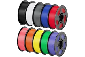 ANYCUBIC PETG Filament 1,75 mm, Robuste et Durable, Faible Déformation et Excellente Adhérence des Couches, PETG 10kg, Noir, Blanc, Gris Texturé, Rose, Rouge, Bleu, Vert, Orange, Jaune, Violet