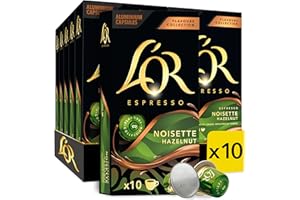 L'OR Espresso Café - 100 Capsules - Noisette - Riche - Expressif - Compatible Nespresso ®* (10 paquets de 10 capsules aluminium)