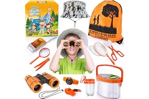 essenson Forscherset für Kinder - Fernglas für Kinder, Entdecker Set Outdoor Spielzeug Kinder für Camping, Naturerkundungen und Abenteuer