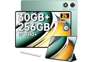 OUKITEL OT8 Tablette 11 Pouces - Tablette Android 30(6+24) GO RAM+ 256GO ROM/TF 1TB, Tablette Tactile Écran 2K, Octa-Core 1.6 GHz丨8800mAh丨13+8MP, Tabletts Dual SIM 4G LTE+5G WiFi, TÜV/GPS/OTG/GMS,Vert