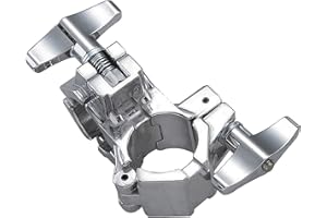 Fame MCR-2 Rack Clamp, Stabile 90° Rohrverbindung Klammer für Drums, Verchromt, Ideal für Ausgefallene Setups, Hochfunktionell, Preiswert