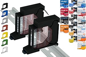 SHELLY HUTSCHIENENHALTER PW3D Supporto per guida "Single" per 18 Shellys: 1 Gen3,1PM Gen3,2PM Gen3,i4 Gen3,Plus 1,Plus 1PM,Plus 2PM,Plus i4,Plus 0-10V Dimm,Wave 1,Wave 1PM,Wave 2PM,Wave Shutter,Wave i4 (2x Black)