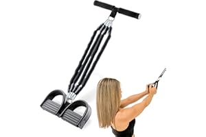 PLORADE Multifunktionstrainer | Fitnessgerät für zuhause | Überarbeitete Version | Krafttraining Aller großen Muskelgruppen | Einstellbarer Widerstand | MIT Anleitung UND ÜBUNGEN