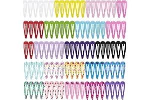 HBF Pack De 100 Piezas Pinza De Pelo Bebe Niñas Horquillas De Pelo Infantiles 20 Colores Clips Para El Pelo