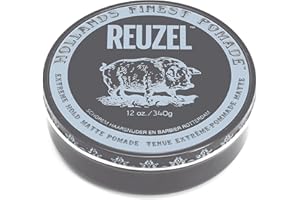 ‎REUZEL Reuzel Extreme Hold Matte Pomade - Men's Concentrated Wax Formula With Natural And Organic Hold - A Vegan Defining And Thickening Product That's Easy To Apply And Remove - Original Fragrance - 12 Oz