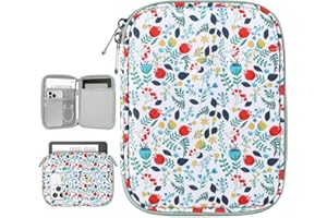 Vinabilia Funda de transporte de 6 a 7 pulgadas para Kindle Colorsoft Signature Edition de 7 pulgadas y Kindle Paperwhite, funda protectora para Kindle/Kindle Oasis/E-Reader de 6 pulgadas, flor de