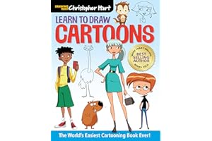 Learn to Draw Cartoons: The World's Easiest Cartooning Book Ever! - Easy How to Draw Cartoon Characters and Animals Step by Step for Kids and Adults