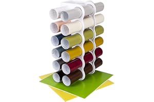 ArtBin 6864AS Vinyl-Aufbewahrungsregal, für 12 Vinylrollen, Weiß