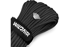 WILDAIR 750lb Paracord Parachute Cord Lanyard Ropes U.S. Military Type IV-11 Triple Strands 100FT Outdoor Camping