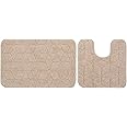 Saral Home Solid Antiskid Bathmat Set (Mat-50x80 & Contour-50x50 Cms)