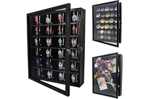 FramePro 30x40 3D Shadow Box Frame with Removable Shelves, Deep Frame 12x16 Display Case for Collector, Keepsake Coins Military Medals Pins Wedding Flowers-Black