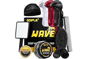 WOZUTUNT Pommade Wave pour hommes Strong Hold Easy Wash 360 Wave Training Hair Cream, Waves Grease pour hommes favorise les ondulations superposées, l'hydratation et la brillance soyeuse