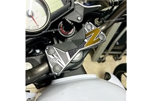 BLACK DOVES GRAPHICS Autocollant en résine pour plaque de direction compatible avec Kawasaki Z750 Z1000 Z 750 Z 1000 (Gris-doré)
