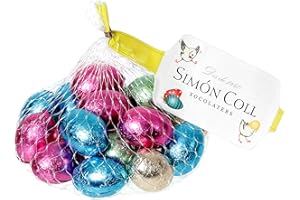 CHOCOLATES SIMON COLL – Huevos de Pascua de Chocolate con Leche rellenos de delicioso Praliné de Avellanas - Bolsa de 150gr