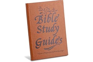 Komergave 66-seitiges Leitfaden Zum Bibelstudium, Print Bible Guide PU-Ledereinband, Notitzbuch Dickes Papier für Notizen Und Bibelkopien, Hochauflösender Druck, Hilfe für Spirituelles Wachstum