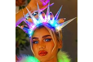 Fashband Diadema iluminada con purpurina LED, bandas para el cabello que brillan en la oscuridad, diademas de Halloween, Navidad, fiestas, accesorios para el cabello para mujeres y niñas