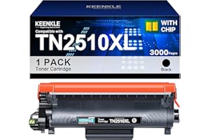 KEENKLE TN2510 TN2510XL Toner Compatibili per Brother TN2510 TN-2510 XL per MFC-L2827DW MFC-L2800DW HL-L2400DWE MFC-L2835DW MFC-L2860DWE HL-L2445DW DCP-L2665DW DCP-L2620DW DCP-L2660DW (Nero, 1-Pack)