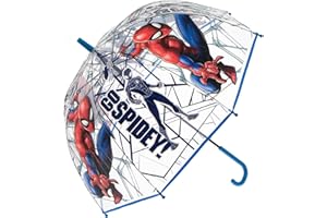 Spider-Man Regenschirm, Glockenschirm manuell, 45 cm, Kinder-Regenschirm, Glockenschirm, mit manueller Öffnung, Druchmesser ca. 45cm, KL84326, Kids Licensing, blau