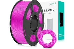SUNLU Filament PLA PLUS do drukarki 3D, filament PLA+ 1,75 mm do drukarki 3D FDM i długopisów 3D, starannie nawinięty filament, mocny i wytrzymały, dokładność wymiarowa +/- 0,02 mm, szpula 1 kg, kolor fuksja