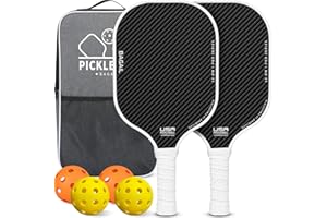 BAGAIL Zestaw Paletek do Pickleball, 4 piłki, lekkie - wysoka amortyzacja - ergonomiczne, do gry w hali i na zewnątrz.