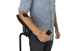 KMINA Stampella Ortopedica Regolabile (x1 Unità, Destra), Canadesi, Antiscivolo, Avambraccio - Made in Europe - KMINA PRO