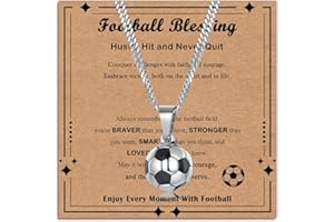 Toplstud Football Gifts for Boys - Football Necklaces for Boys - Birthday Presents for Son Grandson Nephew - Encouragement Gifts for Kids