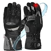 IRON JIA'S Men's Winter Motorcycle Gloves, Warm Winter Motorcycle Gloves with Touch Screen and Knuckle Protection, for Outdoo