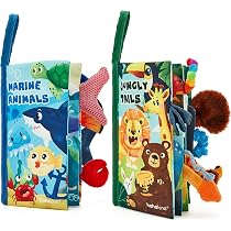 Lot De 3 Livres En Tissu Sensoriels – Queues Tactiles 3D – Lavables Machine – Éveil Bébé 0-12 Mois – Montessori