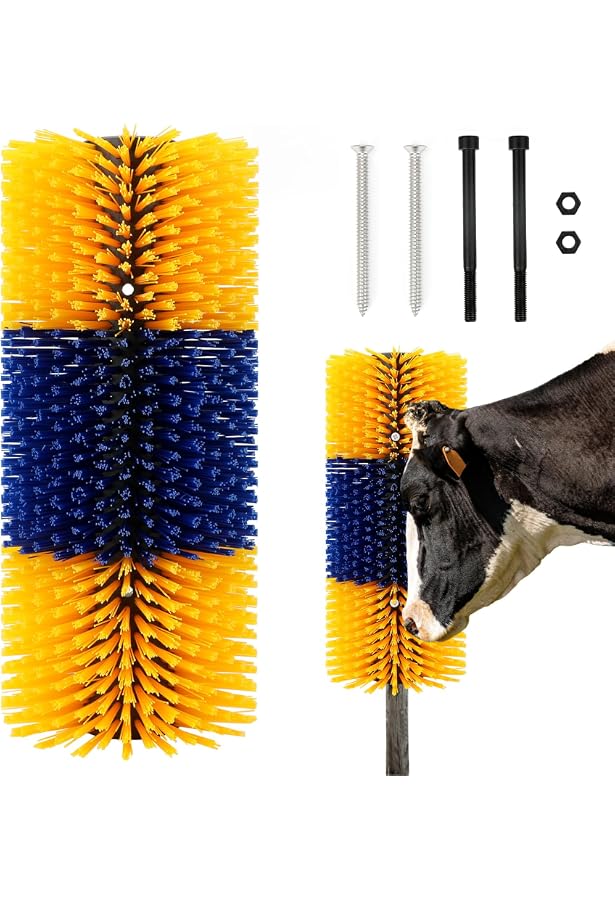 Brosse à Gratter KERBL 293100 - Soins Chevaux - Poils Polyamide - 5 Cm