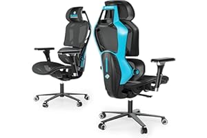 EUREKA ERGONOMIC Typhon Gaming Chair Ergonomic Office Chair with Lumbar Support Mesh Comfortable Computer Desk Chair with 4D Armrests for Home Office Black & Blue