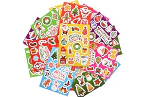 COLOFALLA 226pcs Pegatinas Navidad para Niños Pegatina Manualidad para Fiesta Navidad Sticker Navideño para Artesanía Scrapbooking (estilo a)