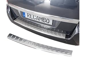 Recambo | Protector de Parachoques trasero | Compatible con Opel Zafira B | 2005-2014 | Acero Inoxidable Mate | Protección borde de carga