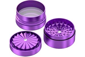 Premium Toothless Grinder Hollywood 2.0 Purple | Toothless | Space Grade Aluminium | 4 Pieces | Flowers (Flower) Mill | Includes Fine Sieve & Pollen Compartment | Original California's Choice