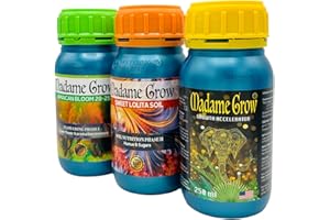 MADAME GROW - Engrais Organique Croissance et Floraison - KIT BASIC 3PACK - (3x250ml)