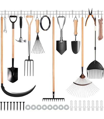 Green Thumbz Porte Outils De Jardin Mural – Lot De 4 Accroche