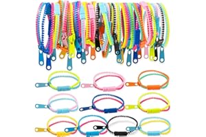 OuMuaMua Zipper Bracelets for Kids 30 Pieces Bulk Sensory Party Favor Bracelet Easter Goodie Bags Filler for Boys Girls Birthday Party Favor Supplies