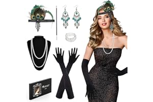 ROONTIN Roaring Twenties Costume da donna – anni '20 accessori Flapper Great Gatsby G1