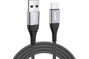 BOBEITE Extra Lungo Cavo USB C 3M Ricarica Rapida in Nylon QC 3.0, Cavo Type C per iPhone 16/15 Plus Pro Max, Samsung Galaxy S24 S25 S23 S22 S21 S20 S10 A71 A51 A20e, Huawei P60 P50, Xiaomi Mi 11 Lite, PS5