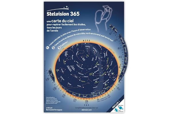 Stelvision 365: Une carte du ciel pour repérer facilement les étoiles, tous les jours de l'année