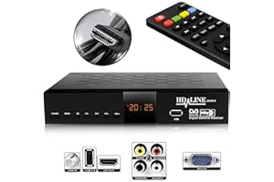 Hd-Line 20500 S Digitaler Satelliten HD Receiver (HDTV, DVB-S/DVB-S2, HDMI, AV, 2X USB 2.0, Full HD 1080p, Digital Audio Out) [Vorprogrammiert für Astra, Hotbird und Türksat]
