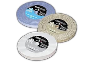 Lux Metal - Kit de Polissage 3 Disques 200 mm (Soft/Super Soft/Super Hard) - Idéal pour polir l'aluminium, l'acier inoxydable, le plexiglas, le laiton, et le fer - À utiliser avec pâte abrasive.