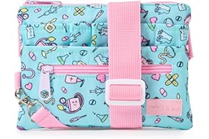 Nurse Is Love Riñonera Enfermera Aqua con Mosquetón | Organizador, Bolsa de Mujer Varios Bolsillos | Coloca Tijeras Enfermeria | Regalos Original | Tcae Accesorios