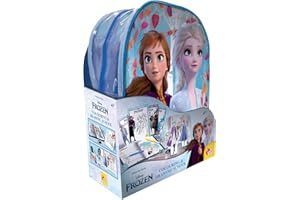 Liscianigiochi Frozen Coloring e Drawing School, Zainetto, Lavagnette, Manuale, Pennarelli, Multicolore, 92925
