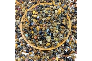 FANTIAN 2 lbs Fish Tank Gravel, Natural 4-8 mm Aquarium Gravel Stones, Decorative Pea Gravel Pebbles for Plant Pots Succulent Garden Soil Cover(0.9 kg)