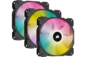 Corsair iCUE SP120 RGB ELITE Performance 120mm-PWM-Lüfter 3er-Pack mit iCUE Lighting Node CORE (CORSAIR AirGuide-Technologie, Acht Ansteuerbare RGB-LEDs, Leise 18 dBA, Bis zu 1.500 U/min) Schwarz