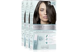 CLEARÉ INSTITUTE Colour Clinuance | Tinte Capilar Cabellos Delicados | Coloración Permanente Sin Amoniaco | Más Brillo. Color Intenso. 100% Cobertura | 3.0 Castaño Oscuro. Pack de 3